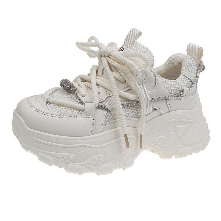 

Showing small feet, thick-soled muffin dad shoes, women s height increases 2025 new spring and autumn European products are popular, super popular 40 бежевый