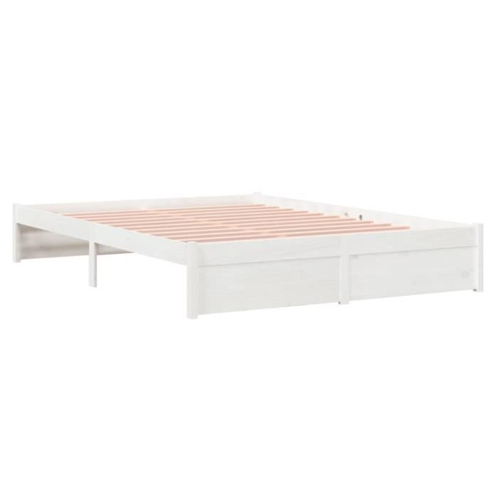 VidaXL Bed Frames White Solid Wood 150x200 Cm Extra Large 814955
