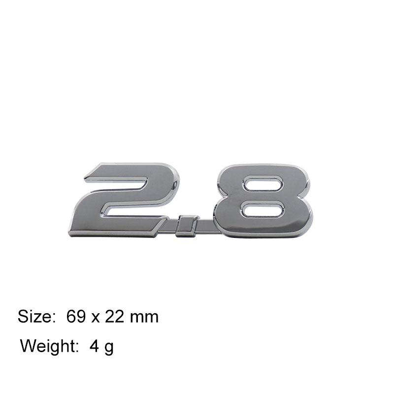 

3D Премиум 2.7 2.8 Буквы для Япония Японский Внедорожник Внедорожный автомобиль Капот Двигателя Крыло багажник Хвост Задняя Наклейка Эмблема Значок Наклейка abs-28-chrome