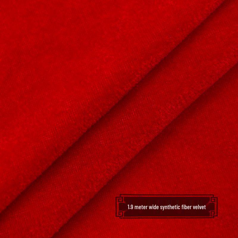 Silk Cotton Chinese Red Fabric for Happy Events and Housewarming, Free Shipping