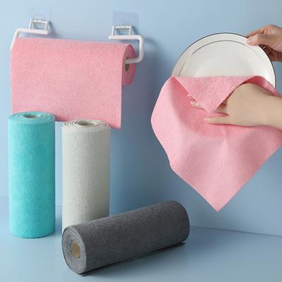 1 Rouleau Chiffons Épais Absorbants Nettoyage Déchirable Jetables Cuisine Salle de Bain Chiffon de Nettoyage