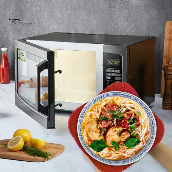 Varmeskåldeksel Mikrobølgesikker Enkel håndtering Varmebestandig med Corner Edge Design Bowl Gryteholder