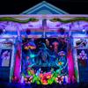 1 Halloween Wizard Dish Jellyfish Mushroom Courtyard Decoration Fluorescent Background Cloth, Tapestry, Holiday Gift, Parties