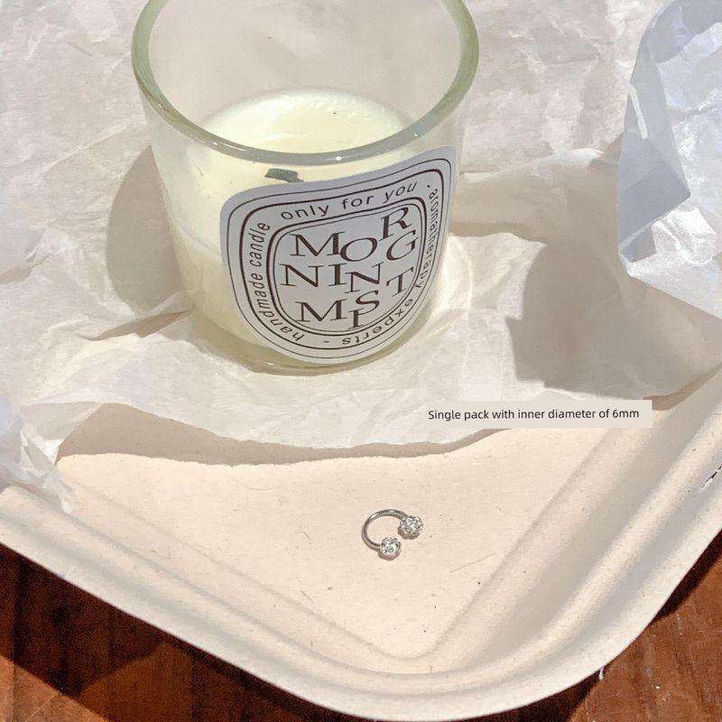 

Dudu Couple Horseshoe Ring Medical Titanium Steel Female Earring Bone Nail MINI Rod 0.8mm thick single pack