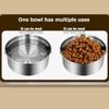 Floating Anti-Splash Design Stainless Steel Pet Water Bowl, Large Capacity For Dogs And Cats