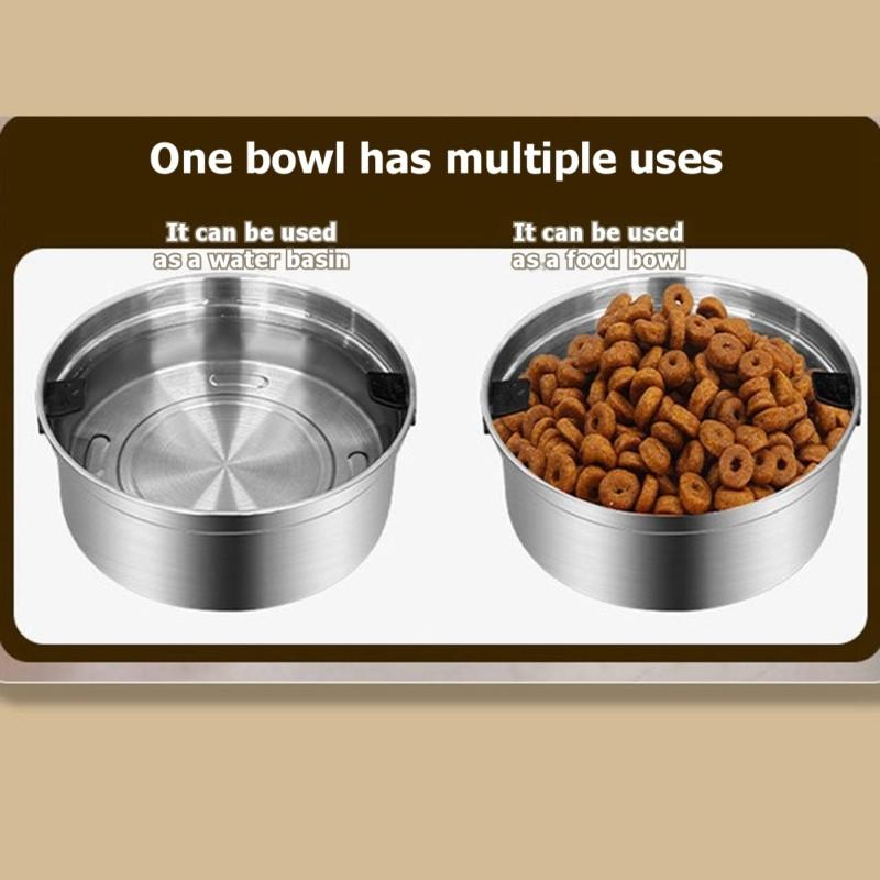 Floating Anti-Splash Design Stainless Steel Pet Water Bowl, Large Capacity For Dogs And Cats