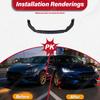 For Ford ST Line MK4 2018 2019 2020 2021 Auto 3Pcs Front Bumper Spoiler Lip Car Front Splitter Body Decorate Modification Kit