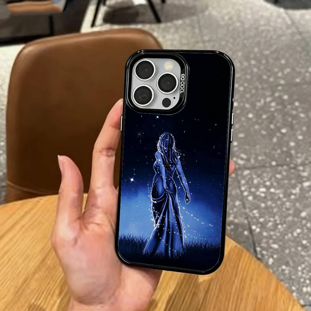 A-Acotar A Court Of Mist And Fury Phone Case For iPhone17,16,15,14,13,12,11 Plus,Pro Max Colored Silver Plated Inside Cover