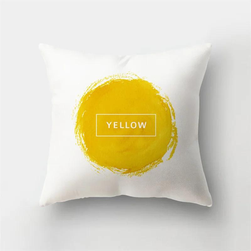 45x45cm Fashion Yellow Pillowcase Cartoon Sun Duck Animal Flower Plant Cushion Cover Sofa   Home Decoration