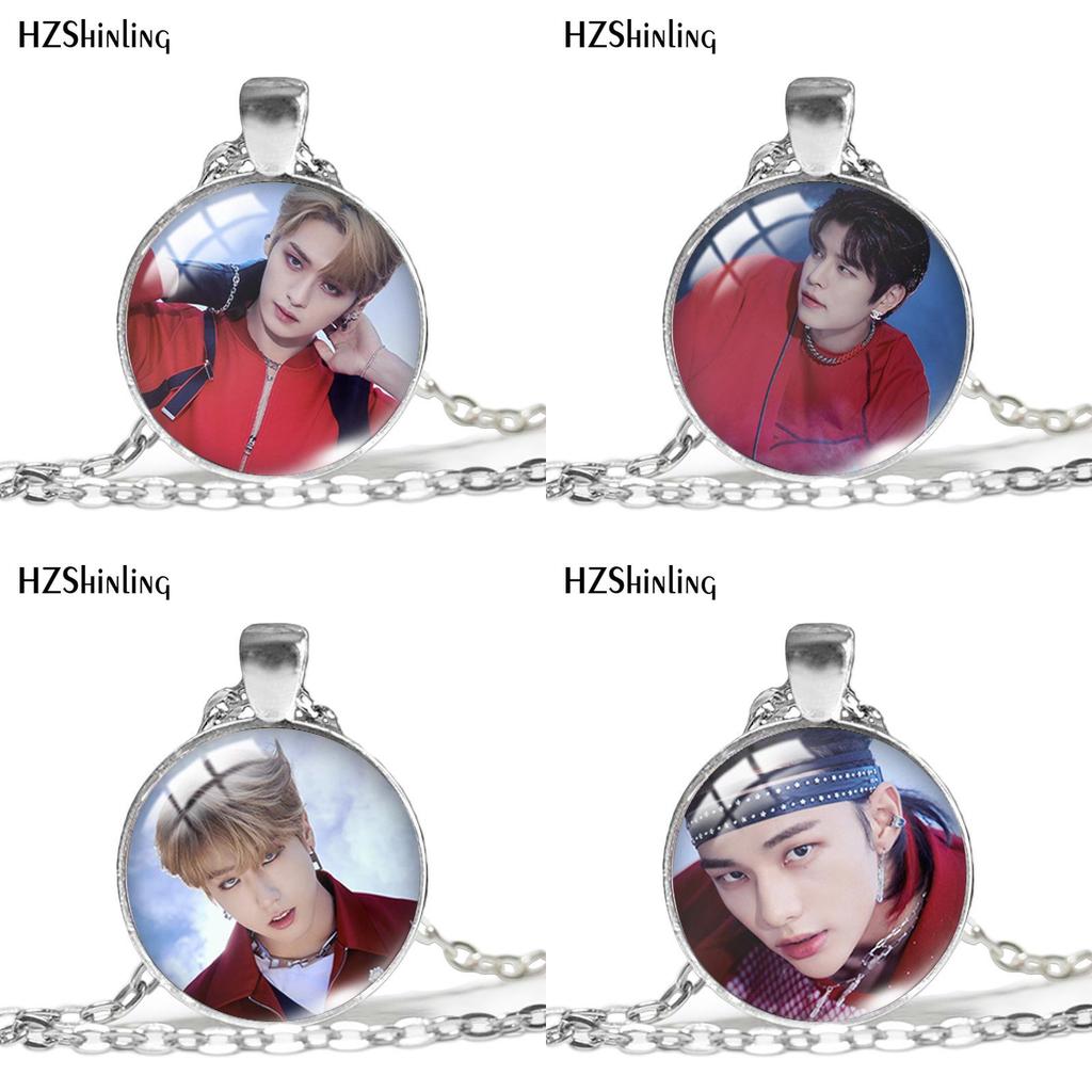 Stray Kids Inspired Geometric Pendant Necklace With Timeless Gemstone Design For Fans