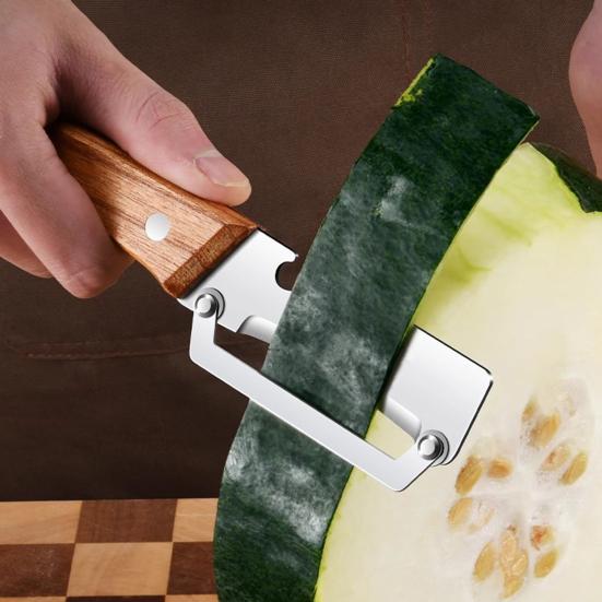 Yousheng Multi-Peeler with Stainless Steel Blade & Wood Handle Bottle Opener Efficient Vegetable Fruit Peeler for Potatoes Carrots Quick Peeling