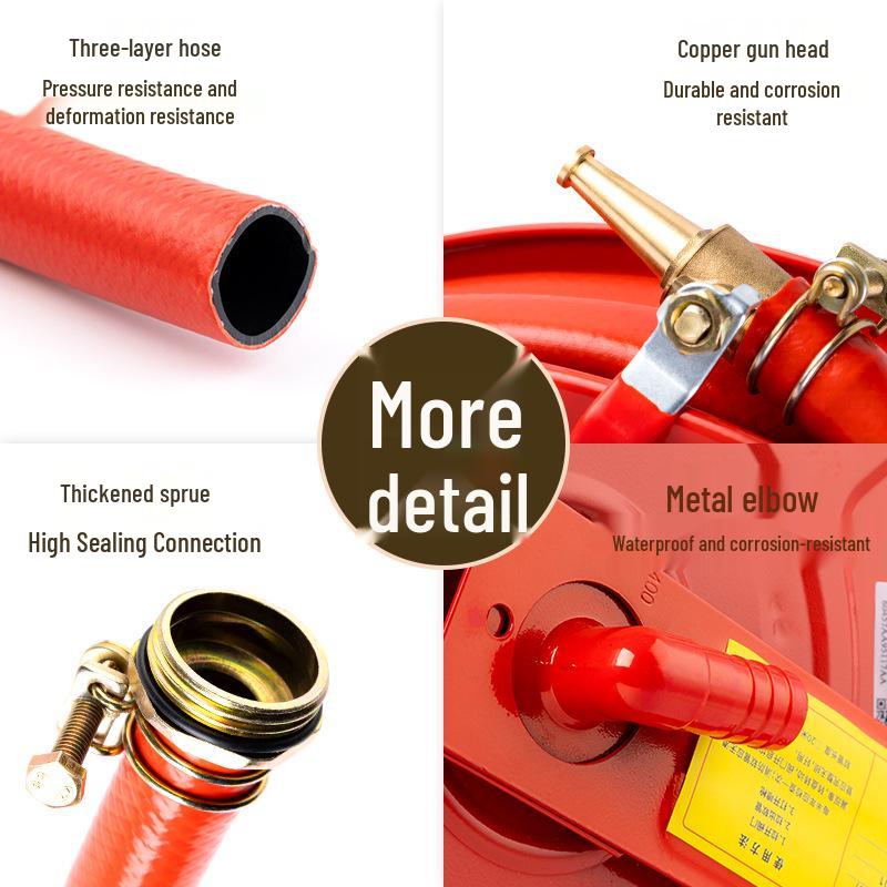 Lightweight Fire Hose Reel - 20/25/30 Meters, 0.8/1.6 Mpa Self-Rescue Fire Hydrant Box