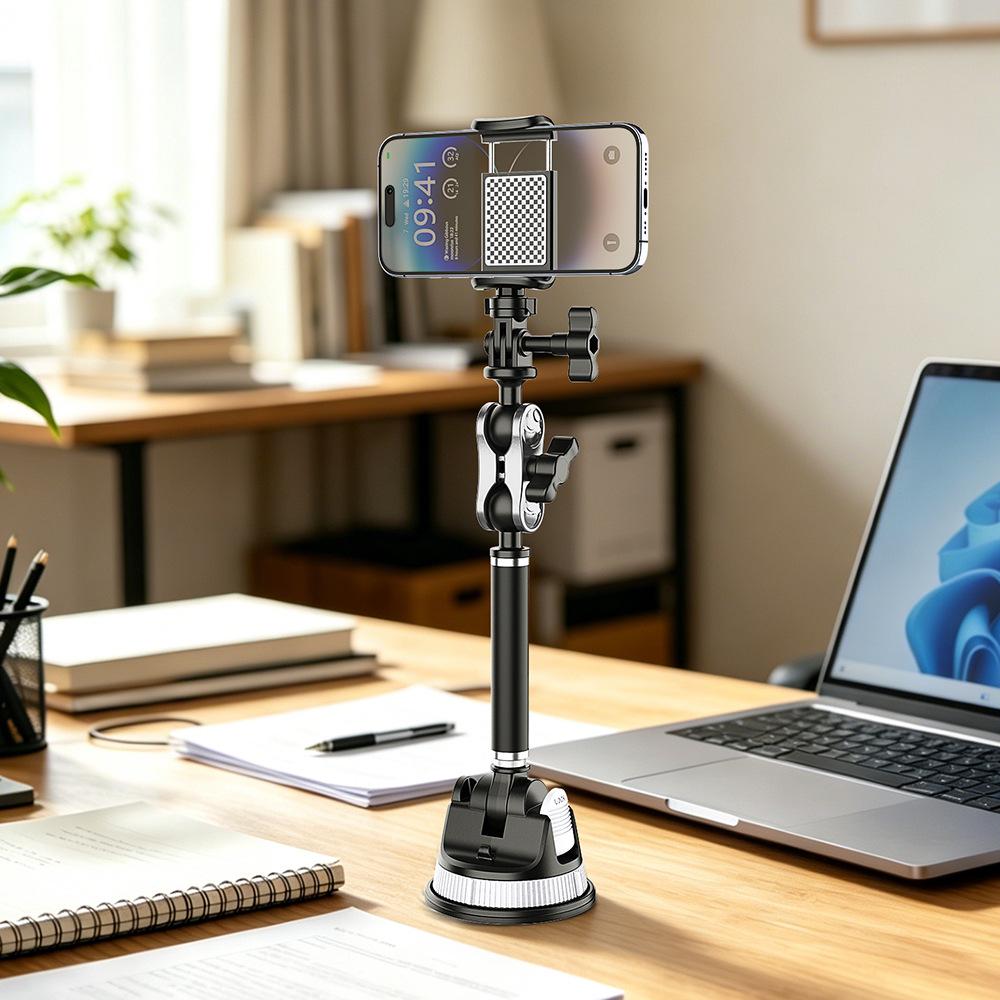 Multi-functional Car Phone Mount with Suction Cup for Camera and Navigation