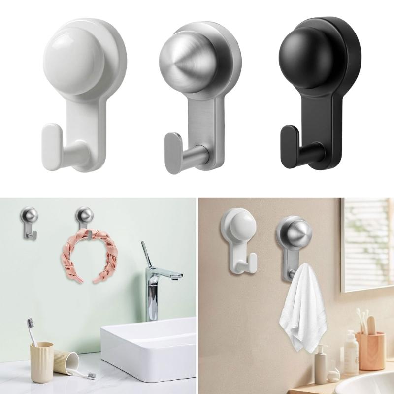 Stainless Steel Suction Hook Practical Bathroom Storage Hangers Bathroom Hook For Shower Towels And Robes