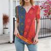Womens Shirts Summer Business Casual Work Tops Short Sleeve Button Down Collared V Neck Blouse T-Shirt