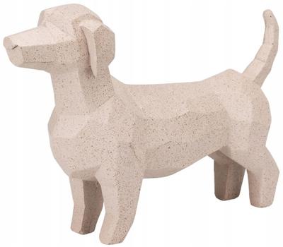 Decorative Dog Figurine 14x21cm Modern Design Geometric Style