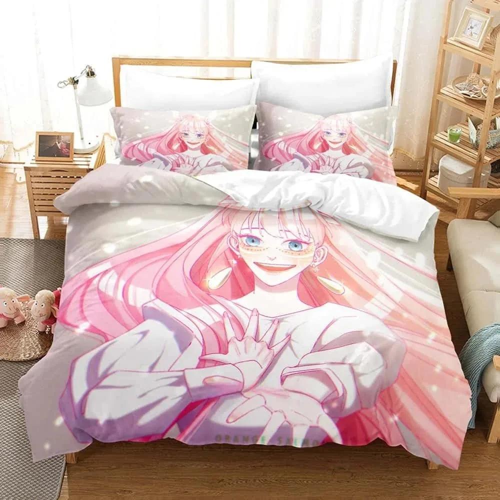 Anime Bed Sheet Set Belle Bedding Set Single Twin Full Queen King Size Bed Set Adult Kid Bedroom Duvet Cover Sets Home Textiles