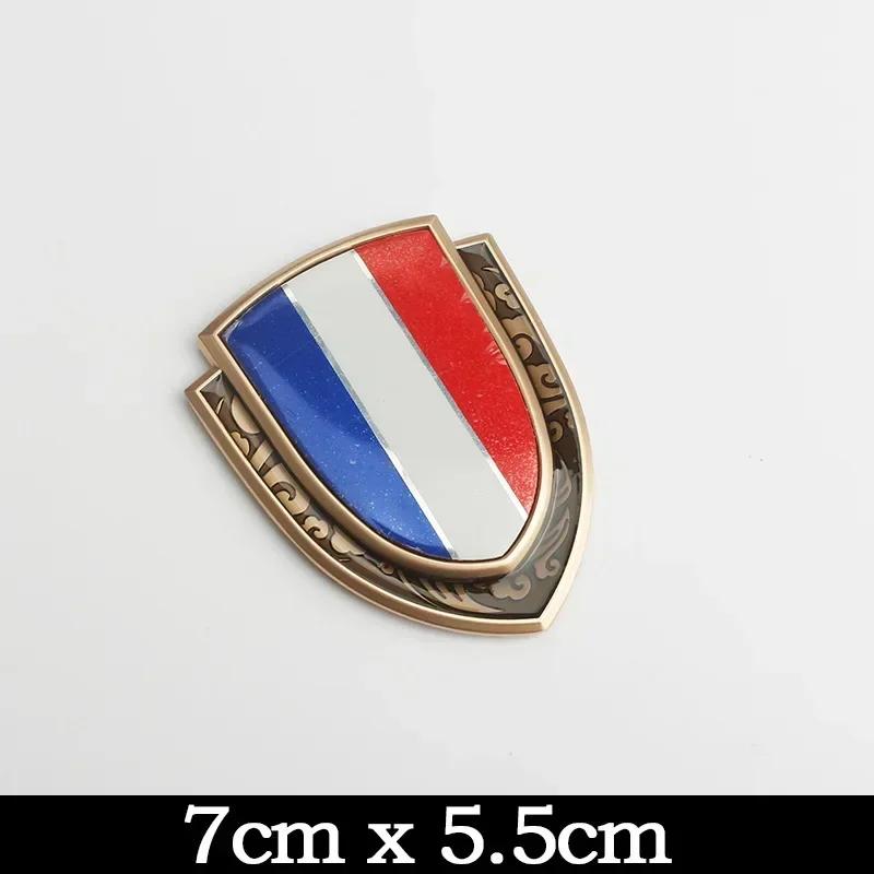 Autocollant de Voiture Métallique 3D Italie France Allemagne Angleterre Amérique Drapeau Emblème Badge Décalcomanies