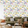 Flowers and Leaves Wallpaper White, Cream and Blue for Living Room and Bedroom 50x1000