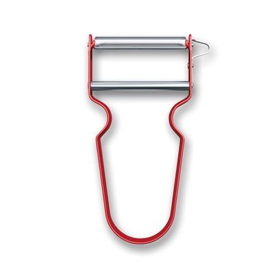 VICTORINOX REX Peeler Straight with Sprout for Thinly Peeling Fruits and Vegetables 6.0900.1, Red, Remover,