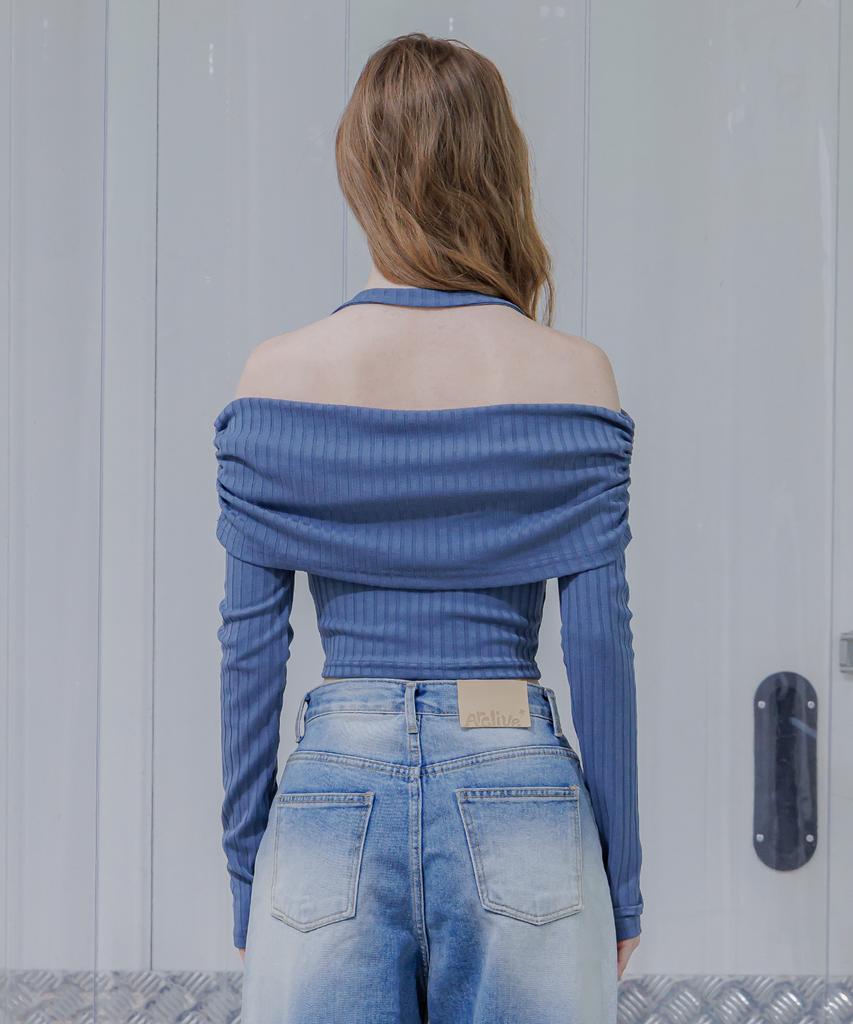 ARCLIVE Kai Off-Shoulder Knit Tee