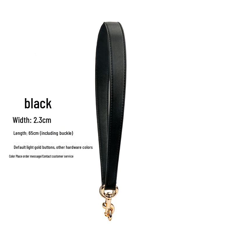 Black PU Handbag Replacement Strap: Women's Underarm Bag, Short Single Shoulder Handle, Trendy Plain Design