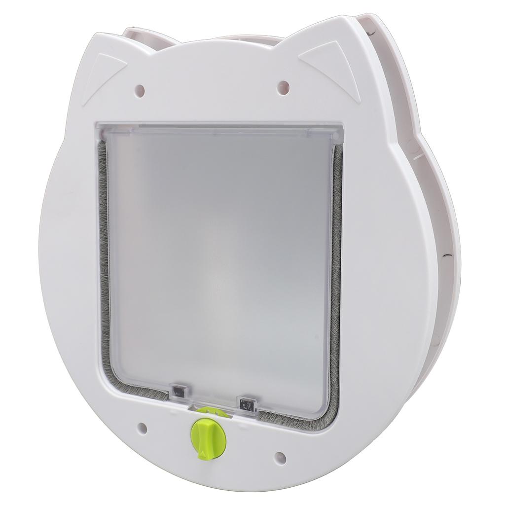 Katzenklappe Tür Transparent Leise Verschleißfest 2-Wege Abschließbar Katze Innen Außentür für Haustiere Katzen