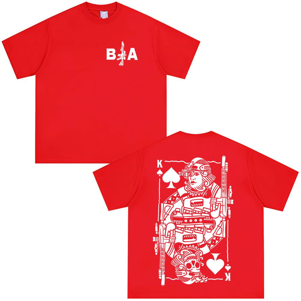 

King Of Spades Brothers in Arms Double Sided Printed Tshirt Unisexs Women Clothing Casual Cotton Oversized Short Sleeves T Shirts S
