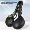 ESLNF Bicycle Saddle Comfortable Shock Absorbing Hollow Breathable Bike Seat for Men Women MTB Road Bike with LED Safety Warning