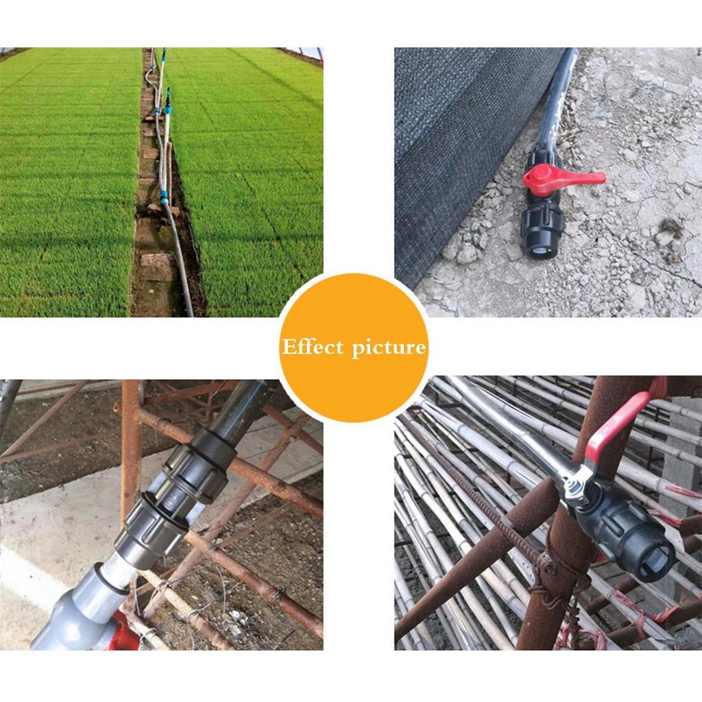 PE Pipe Black Straight Reducing Connector 20/25/32/40/50mm Tube Fitting 1/2" 3/4"1"1.2"1.5"Female/Male Thread Irrigation Adapter