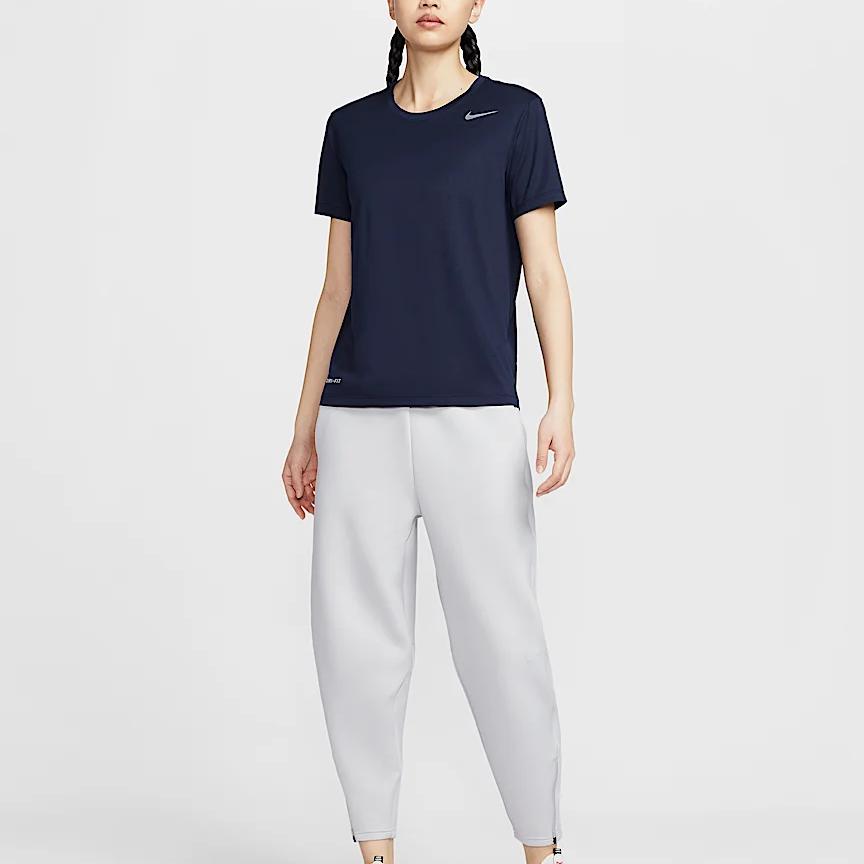 Nike Dri-Fit Team Legend Quick-Dry Comfortable Crew Neck Short Sleeve T-Shirt Women T-Shirts Obsidian IB8899-451