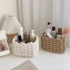 Rectangular Toy Storage Basket Nordic Style Cotton Rope Basket Desktop Organize Baskets  Bedroom