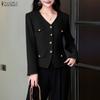 ZANZEA Women Casual V-Neck Long Sleeve Cardigan Blouse