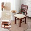 4/6 Pieces, Elastic Lace Up Dining Chair Seat Cover, Thick and Warm, Removable and Washable, Waterproof, Oil Resistant, Anti Slip, Solid Color