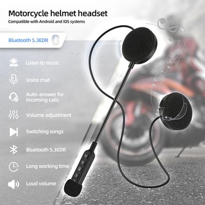 BT30S Motorradhelm-Headset Bluetooth 5.3 Drahtloser Kopfhörer Freisprecheinrichtung Stereo für Fahrer MP3-Musik-Player