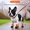 Pet outdoor protective shoes do not fall off the heel, waterproof, non-slip and anti-dirty winter warm soft-soled dog shoes