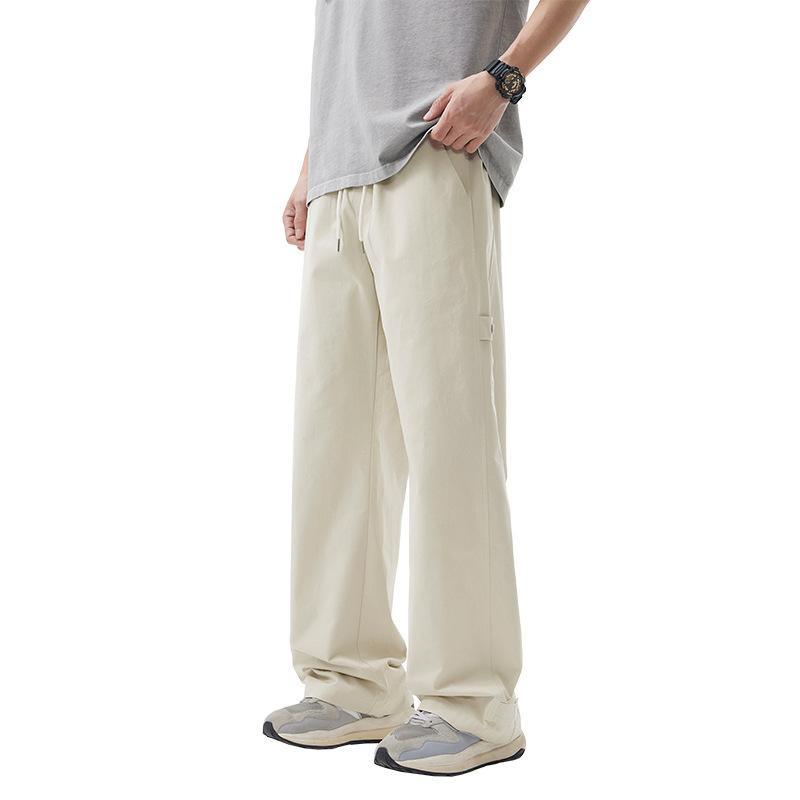 Straight casual pants men's pants spring new trendy brand versatile loose drawstring American boys