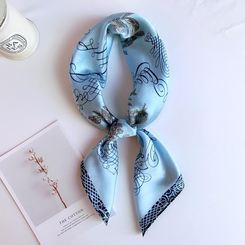 

Маленький квадратный шарф треугольный шелковый шарф женский стереоскопический с рубашкой уход за шеей тонкий шарф 70x70 70-70cm