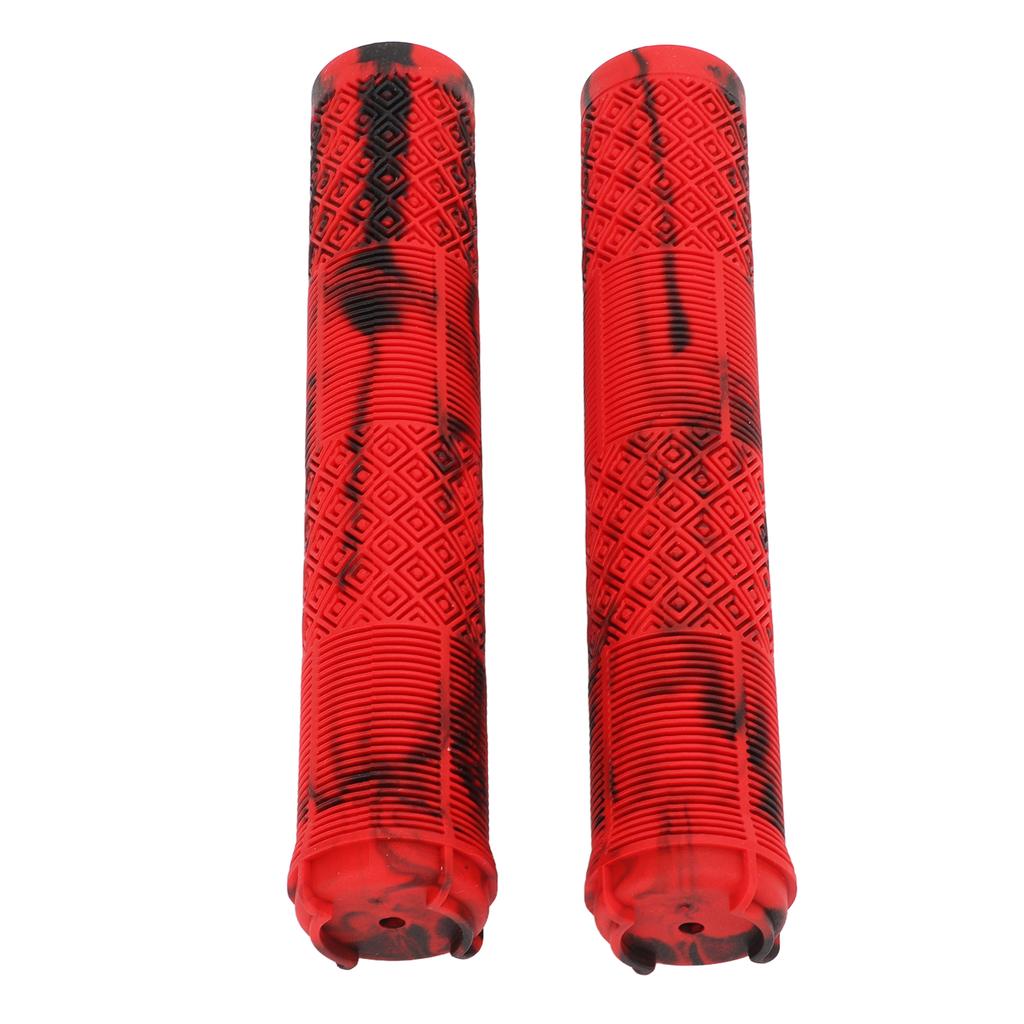 1 pár 17cm Gripy na řídítka jízdního kola TPE Guma Protiskluzové gripy na řídítka kola pro standardní 22,2 mm Červená Černá