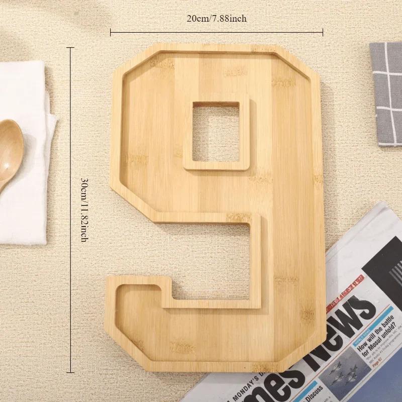 1 Pcs Digital Tray Fruit Cheese Platter Vegetable Food Plate Party Supplies Cooked Food Plate Home Decoration Crafts Xmas Gift