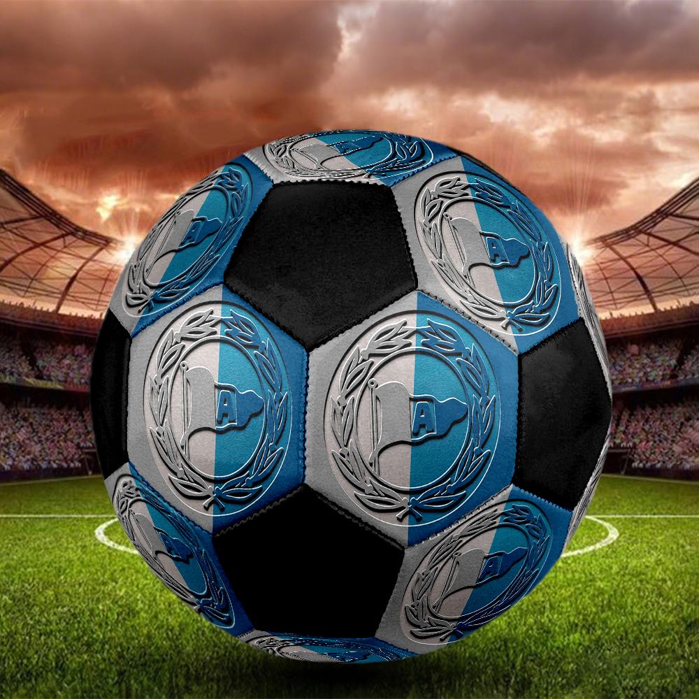 Arminia Bielefeld Indoor Soccer Ball Colorful Machine Stitched PVC Size 5 Team Training Competition Ready Durable High-Bounce Cool Sports Gift