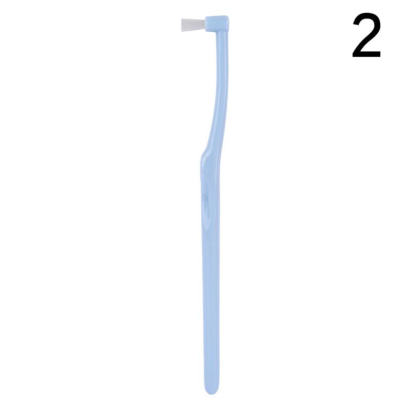 

1 шт., маленькая зубная щетка с плоской головкой, одинарный комплект, ортодонтическая щетка, межзубная щетка, межзубная щетка, инструмент для ухода за полостью рта as the picture