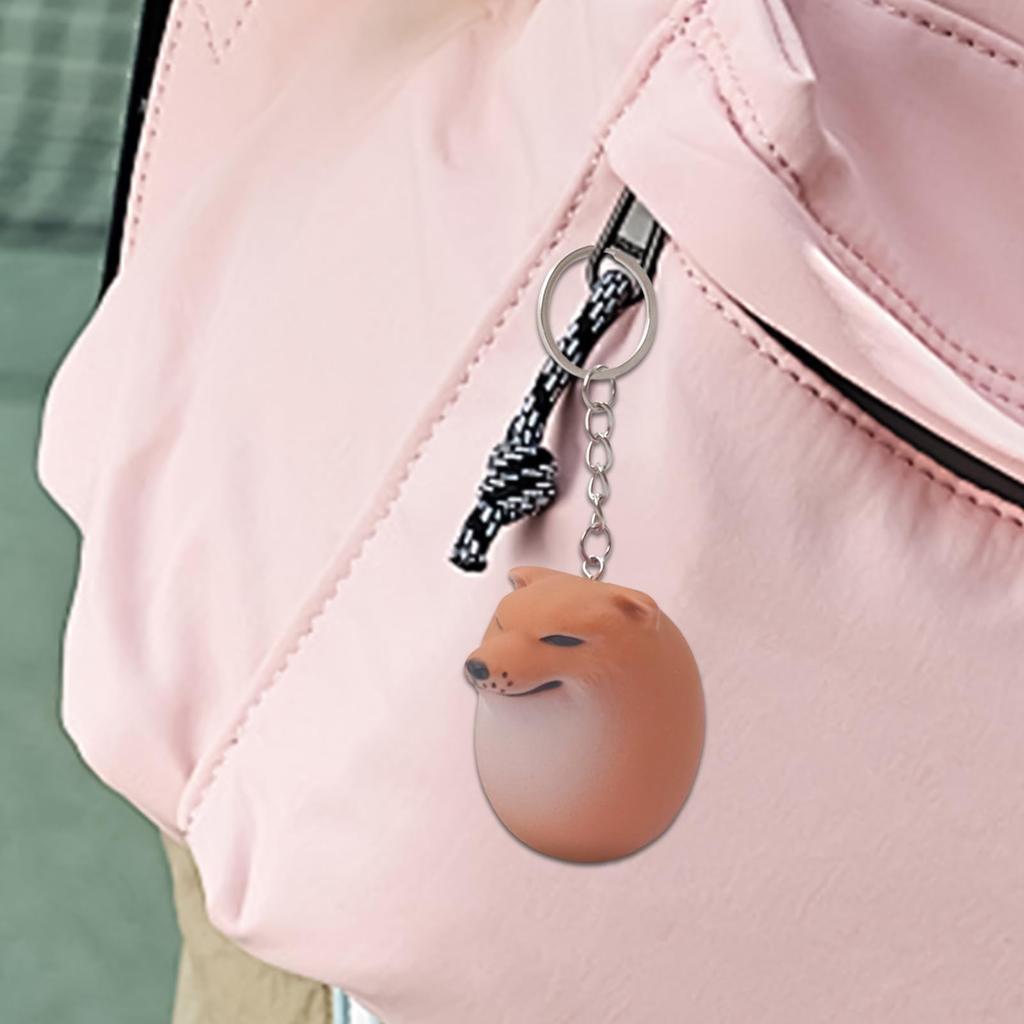 4 Pcs Shibako Key Chain, Shibako Egg Shiba Inu Toy, Dog Egg Soft Squeeze