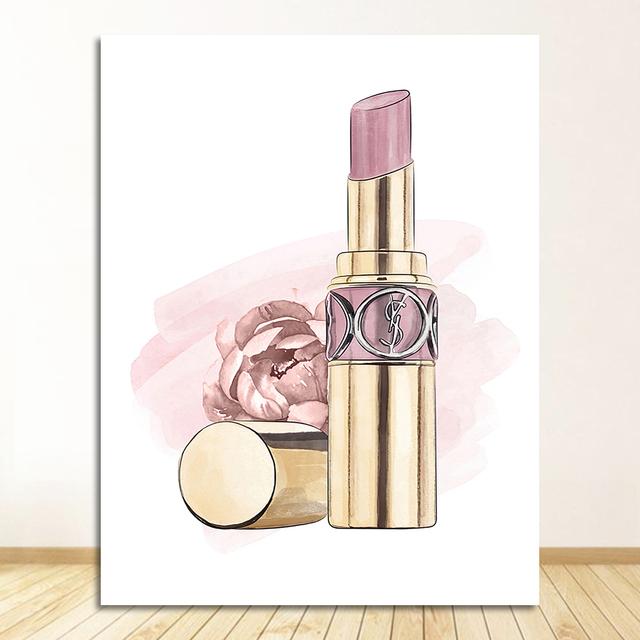 Posters and Prints Hello Gorgeous Sign Rose Gold Canvas Painting Girls Gifts Wall Art Decor Fashion Eyelashes Lipstick Makeup