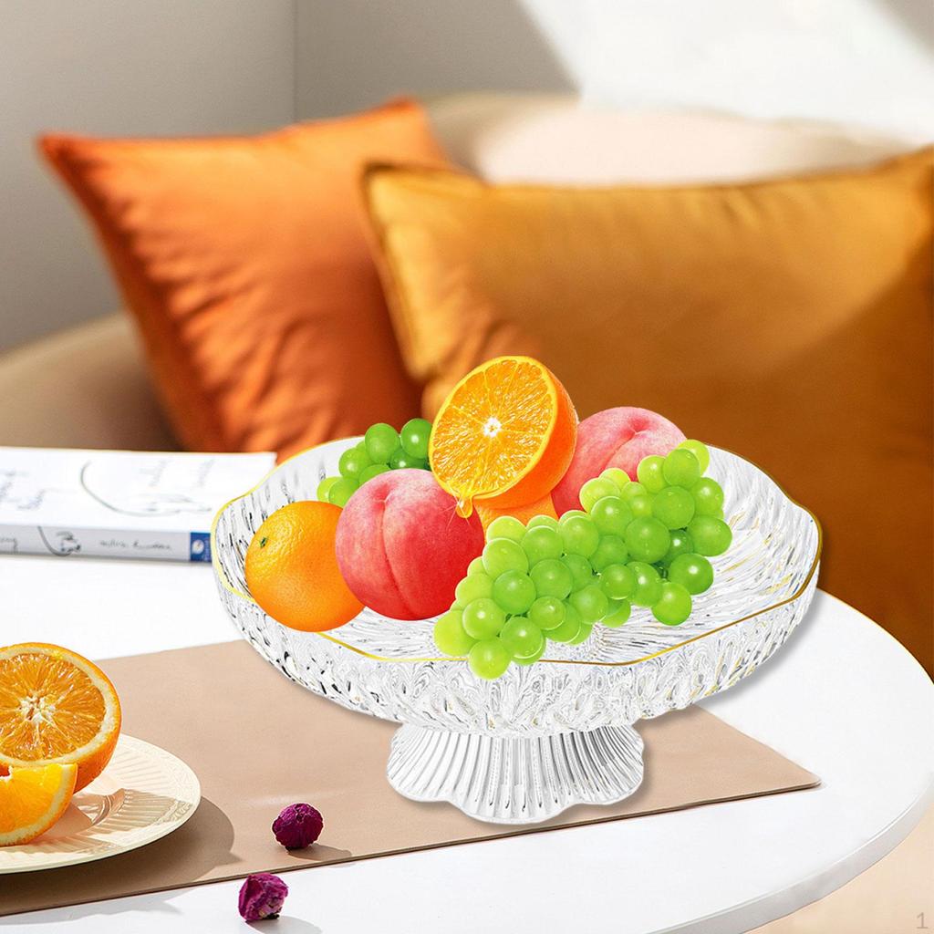 Decorative Pedestal Bowl Decor Stylish Fruit Basket Display Stand for Household Wedding Table