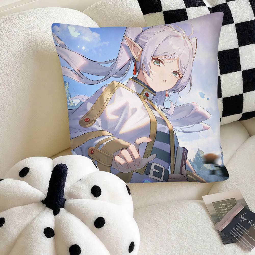 Frieren Anime Frieren Beyond Journey S End Pillow Case Square Pillow Bedroom Sofa Leisure Comfort Cushion Car Home Decoration