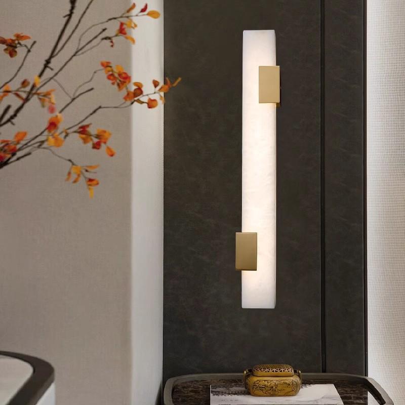 Modern Italian Marble Long Strip Wall Lamp for Living Room or Bedroom