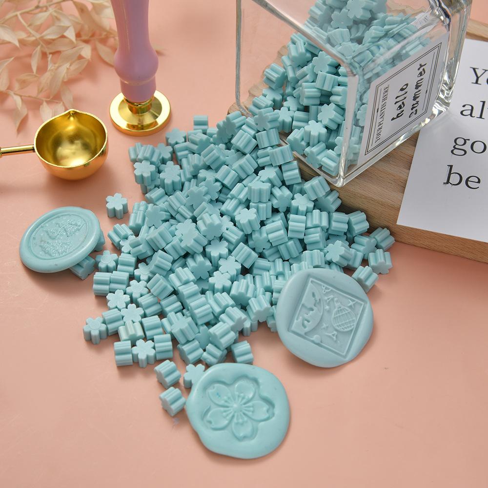 500G Cherry Blossom Shape Cute Fire Paint Wax Grains Student Handmade Creative DIY Decorative Gift Envelope Sealing Supplies