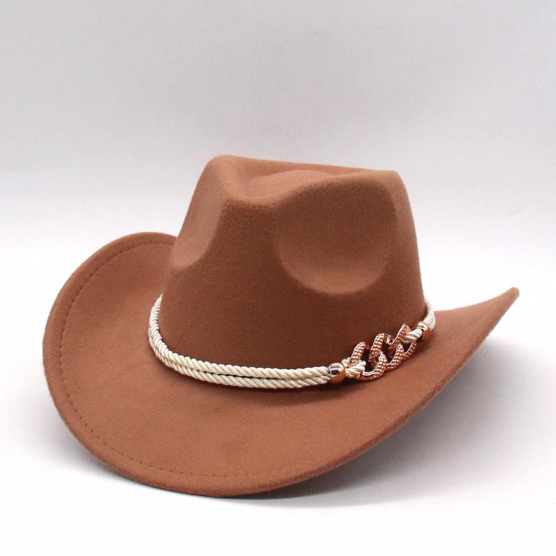 New Woolen Top Hat For Men And Women Classic Western Cowboy Hat Felt Hat Jazz Hat