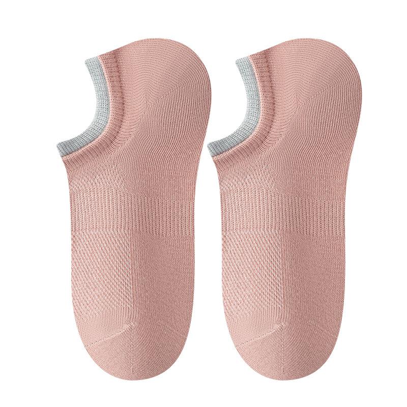 Female Spring and Summer New Models Do Not Fall with Non Slip Breathable Mesh Deodorant Invisible Socks